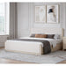 Modus Furniture Wallen Upholstered Bed in White Sand  TDXXH  Image 1