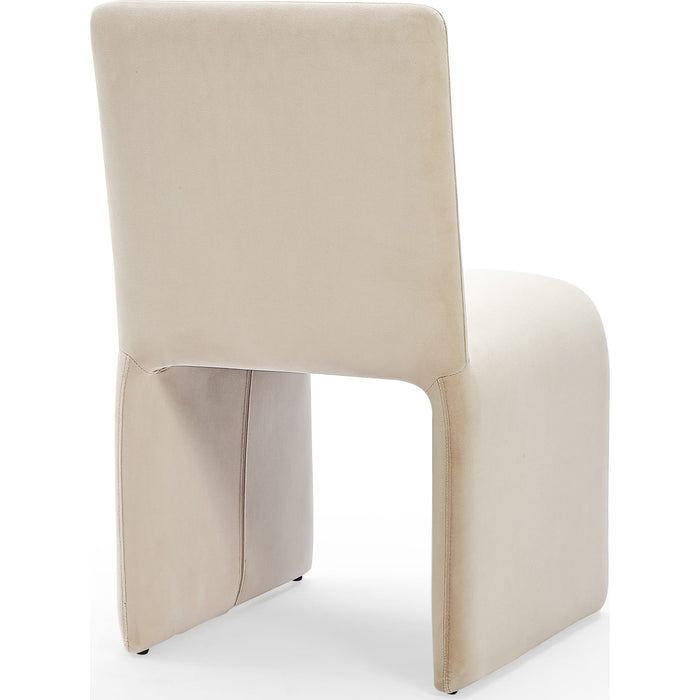 Modus Furniture Winston Fully Upholstered Side chair in Sand Velvet 655450410215 FMBF64A Image 2