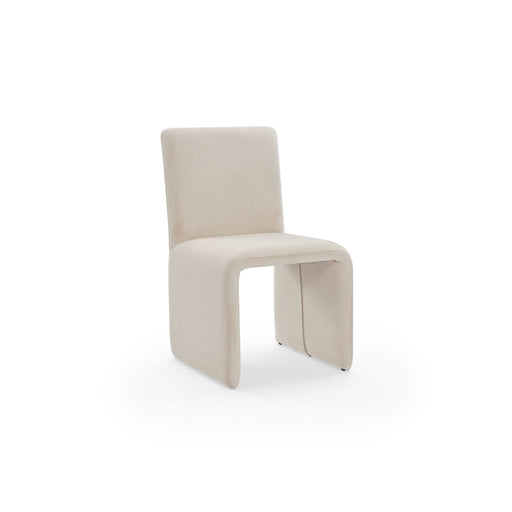 Modus Winston Fully Upholstered Side chair in Sand Velvet Main Image