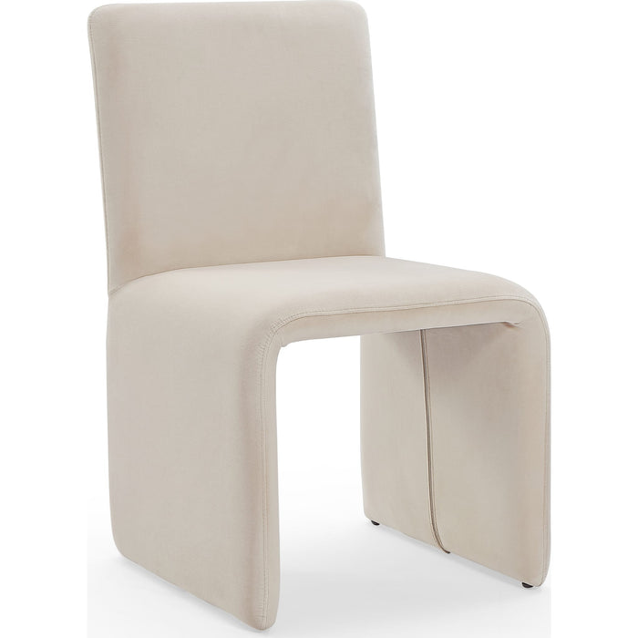 Modus Furniture Winston Fully Upholstered Side chair in Sand Velvet 655450410215 FMBF64A Main Image