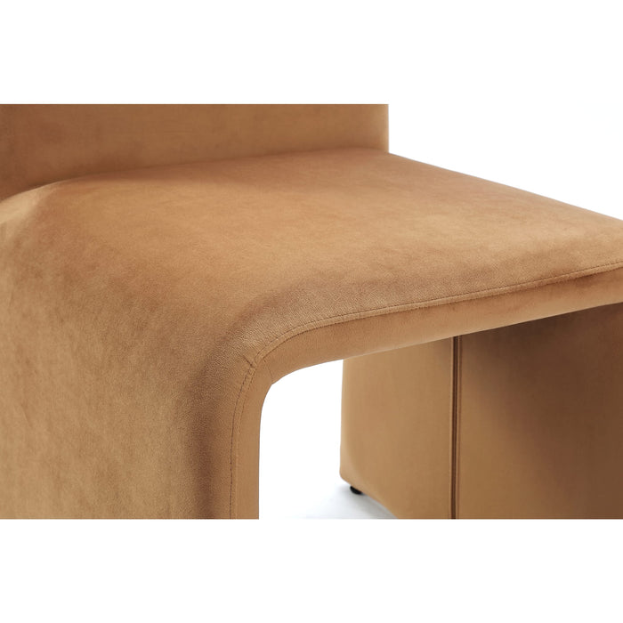 Modus Furniture Winston Fully Upholstered Side chair in Whiskey Velvet 655450410222 FMBF64B Image 4