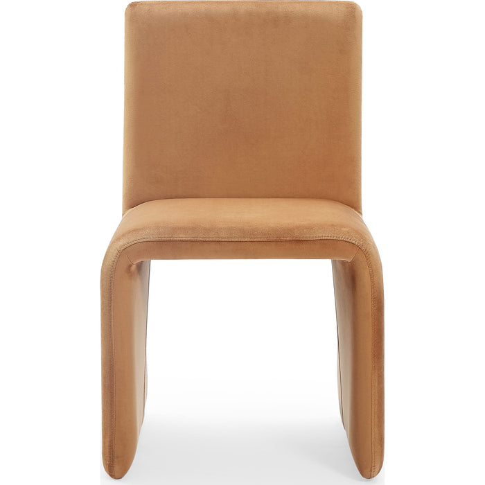 Modus Furniture Winston Fully Upholstered Side chair in Whiskey Velvet 655450410222 FMBF64B Main Image