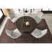 Modus Winston Stone Top Metal Base Round Dining Table in Black Image 2