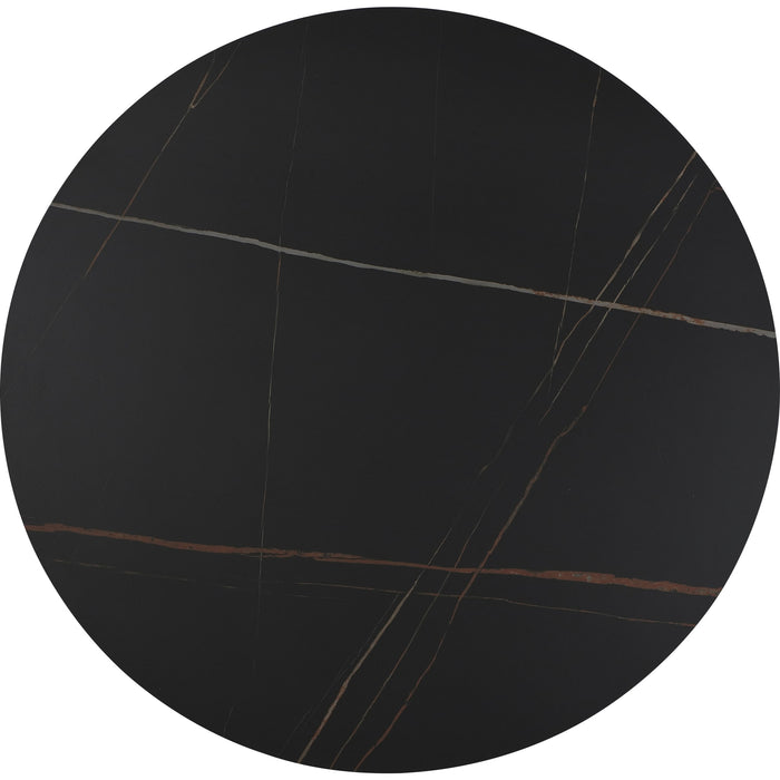Modus Furniture Winston Stone Top Metal Base Round Dining Table in Black 655450330926 FMBF60 Image 3