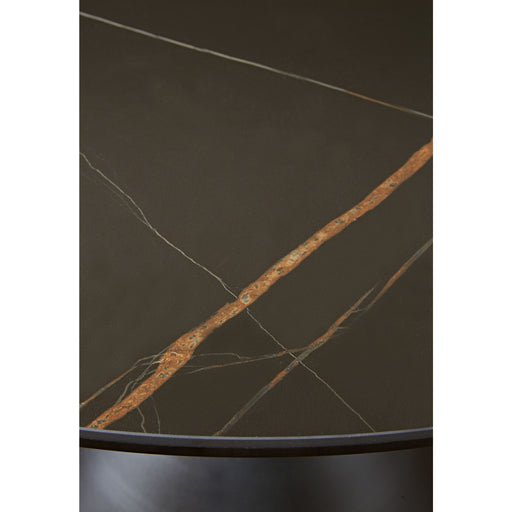 Modus Furniture Winston Stone Top Metal Base Round Dining Table in Black 655450330926 FMBF60 Image 3