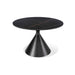 Modus Winston Stone Top Metal Base Round Dining Table in Black Image 4