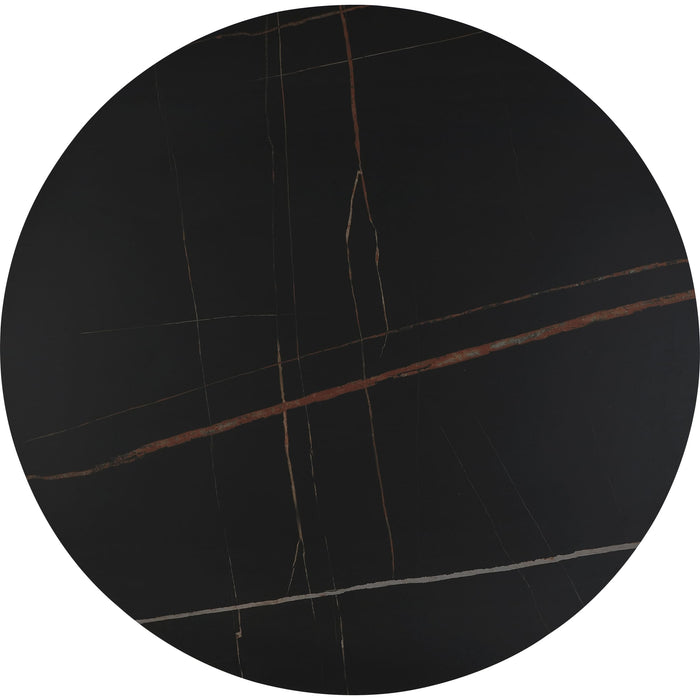 Modus Furniture Winston Stone Top Metal Base Round Dining Table in Black 655450330926 FMBF60 Image 4