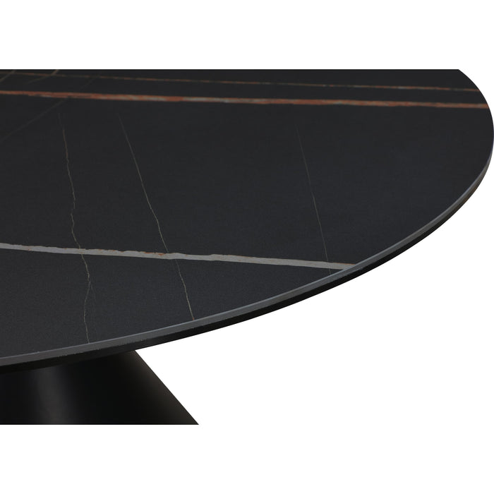Modus Furniture Winston Stone Top Metal Base Round Dining Table in Black 655450330926 FMBF60 Image 5