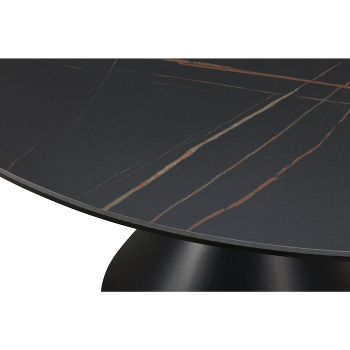 Modus Furniture Winston Stone Top Metal Base Round Dining Table in Black 655450330926 FMBF60 Image 6