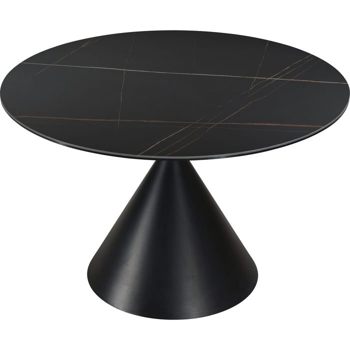 Modus Furniture Winston Stone Top Metal Base Round Dining Table in Black 655450330926 FMBF60 Image 7