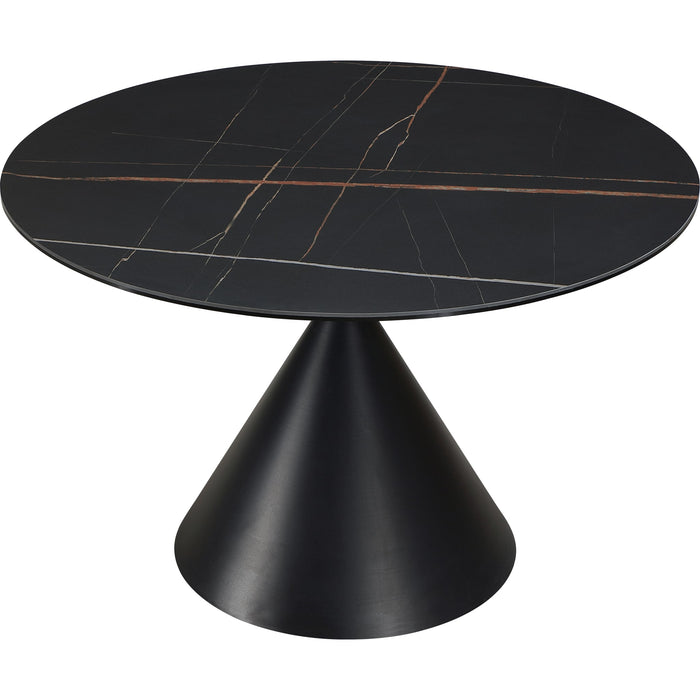 Modus Furniture Winston Stone Top Metal Base Round Dining Table in Black 655450330926 FMBF60 Image 8