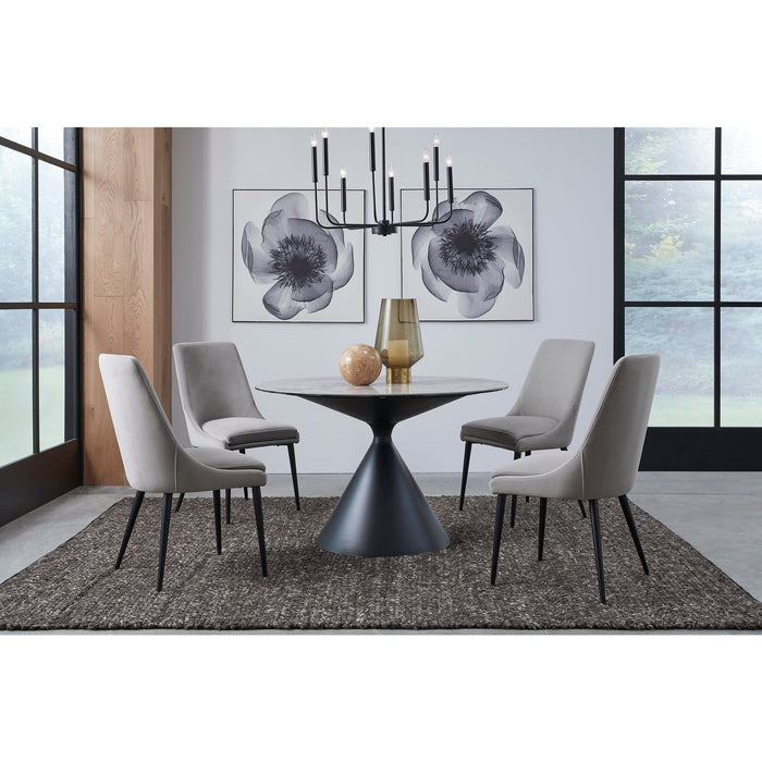 Modus Winston Stone Top Metal Base Round Dining Table in GrigioImage 3