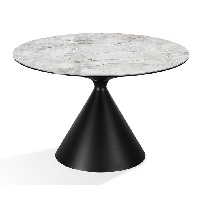 Modus Winston Stone Top Metal Base Round Dining Table in GrigioImage 4