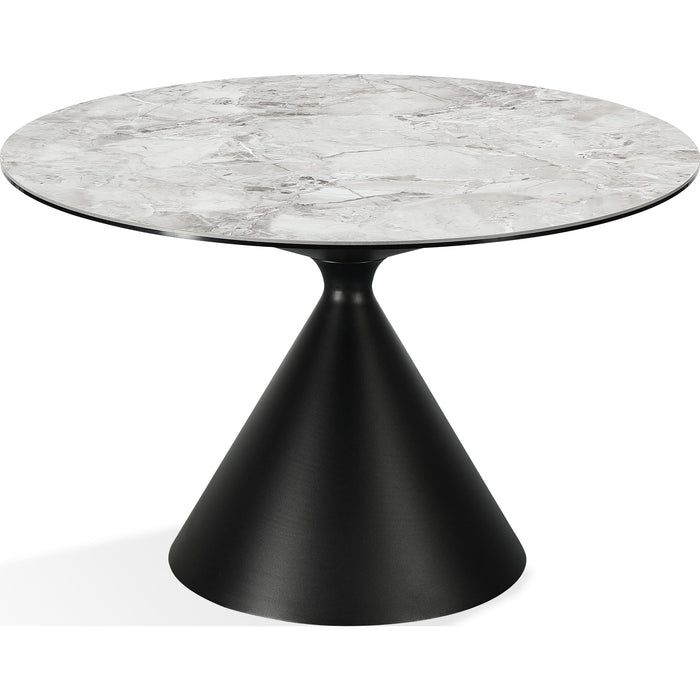 Modus Furniture Winston Stone Top Metal Base Round Dining Table in Grigio 655450399770 FMNY60 Image 4