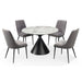 Modus Winston Stone Top Metal Base Round Dining Table in Grigio Image 6