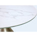Modus Furniture Winston Stone Top Metal Base Round Dining Table in Oat Milk and Champagne 655450370113 FMKR60 Image 2