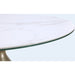 Modus Furniture Winston Stone Top Metal Base Round Dining Table in Oat Milk and Champagne 655450370113 FMKR60 Image 3
