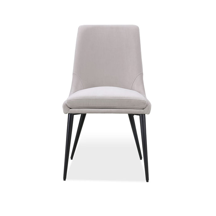 Modus Winston Upholstered Metal Leg Dining Chair in Ash Grey and Black Image 3