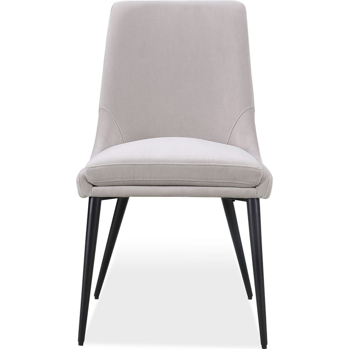 Modus Furniture Winston Upholstered Metal Leg Dining Chair in Ash Grey and Black 655450330957 FMBF63 Image 3