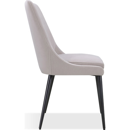 Modus Furniture Winston Upholstered Metal Leg Dining Chair in Ash Grey and Black 655450330957 FMBF63 Image 4