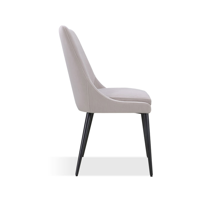 Modus Winston Upholstered Metal Leg Dining Chair in Ash Grey and Black Image 4