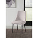 Modus Winston Upholstered Metal Leg Dining Chair in Ash Grey and BlackMain Image