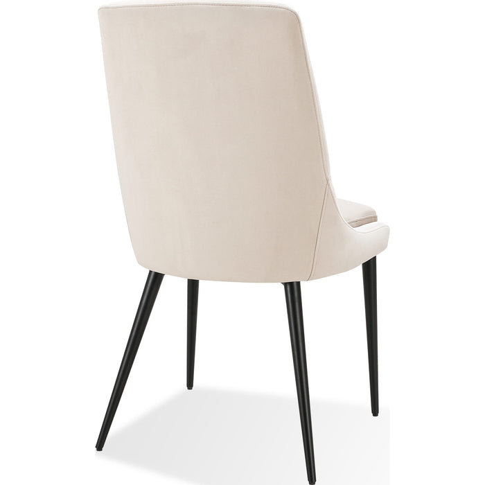 Modus Furniture Winston Upholstered Metal Leg Dining Chair in Cream and Black 655450411779 FMBF63B Image 1