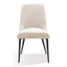 Modus Winston Upholstered Metal Leg Dining Chair in Cream and BlackImage 2