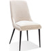 Modus Furniture Winston Upholstered Metal Leg Dining Chair in Cream and Black 655450411779 FMBF63B Image 3
