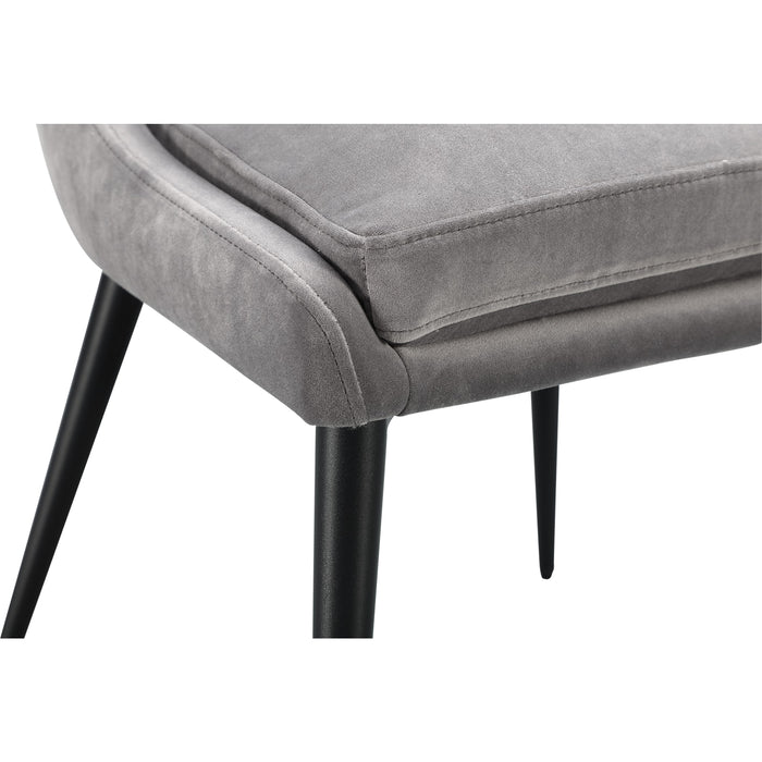 Modus Furniture Winston Upholstered Metal Leg Dining Chair in Goose and Black 655450399817 FMNY63 Image 2