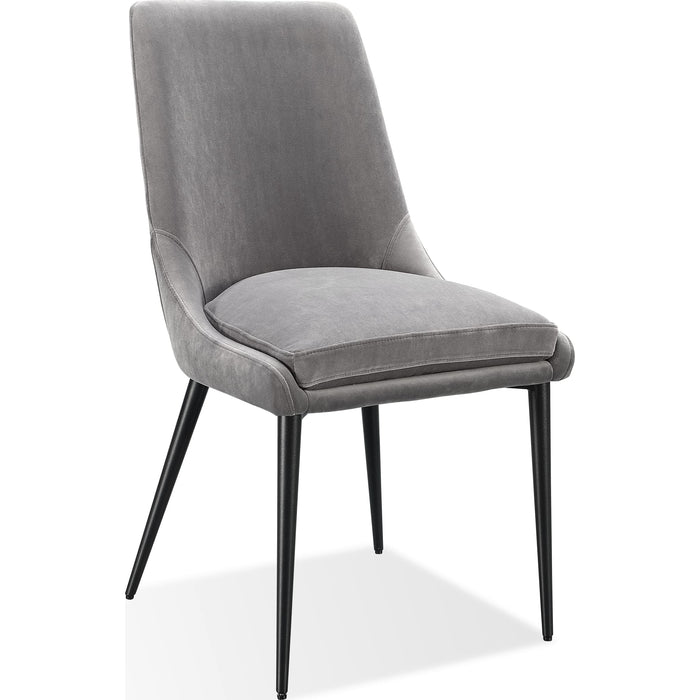 Modus Furniture Winston Upholstered Metal Leg Dining Chair in Goose and Black 655450399817 FMNY63 Image 4