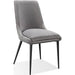Modus Furniture Winston Upholstered Metal Leg Dining Chair in Goose and Black 655450399817 FMNY63 Image 4