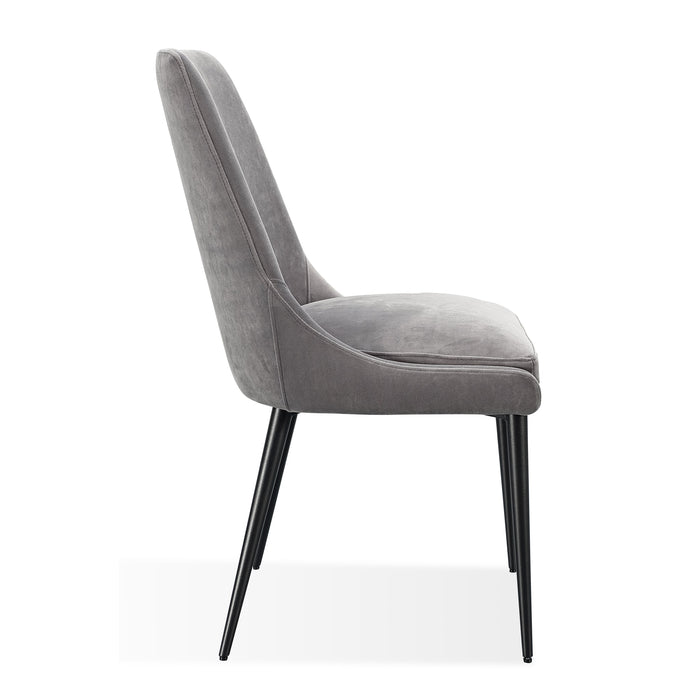 Modus Winston Upholstered Metal Leg Dining Chair in Goose and Black Image 6