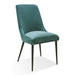 Modus Winston Upholstered Metal Leg Dining Chair in Smoked Green and Black Image 1