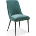 Modus Furniture Winston Upholstered Metal Leg Dining Chair in Smoked Green and Black 655450411762 FMBF63G Image 1