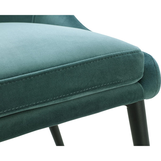 Modus Furniture Winston Upholstered Metal Leg Dining Chair in Smoked Green and Black 655450411762 FMBF63G Image 3