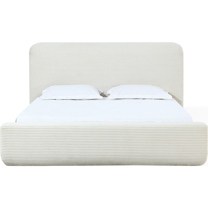 Modus Furniture Wisteria Upholstered Platform Bed in Frosty Corduroy  RYVMH  Image 4
