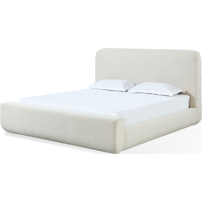 Modus Furniture Wisteria Upholstered Platform Bed in Frosty Corduroy  RYVMH  Image 5