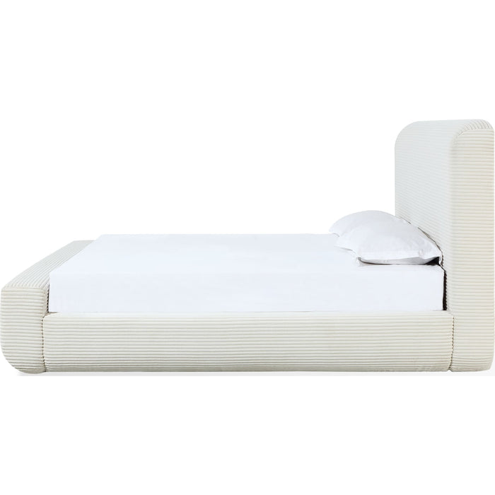 Modus Furniture Wisteria Upholstered Platform Bed in Frosty Corduroy  RYVMH  Image 7