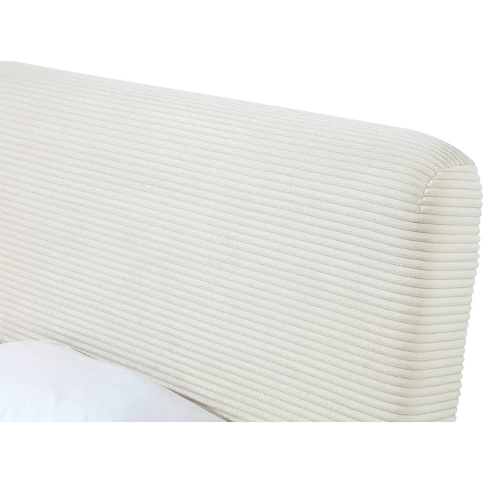 Modus Furniture Wisteria Upholstered Platform Bed in Frosty Corduroy  RYVMH  Image 8