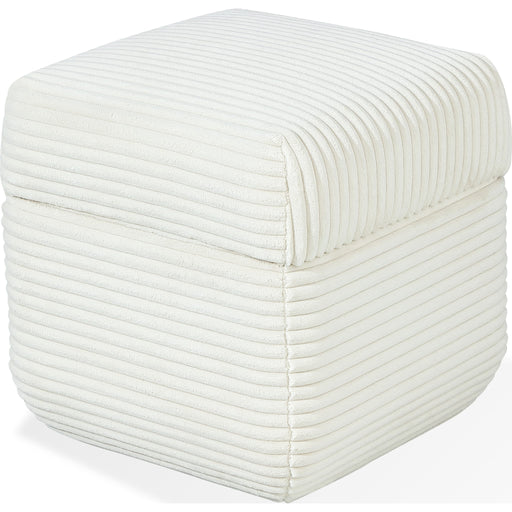 Modus Furniture Wisteria Upholstered Storage Ottoman in Frosty Corduroy 655450464638 RYVM88 Image 1