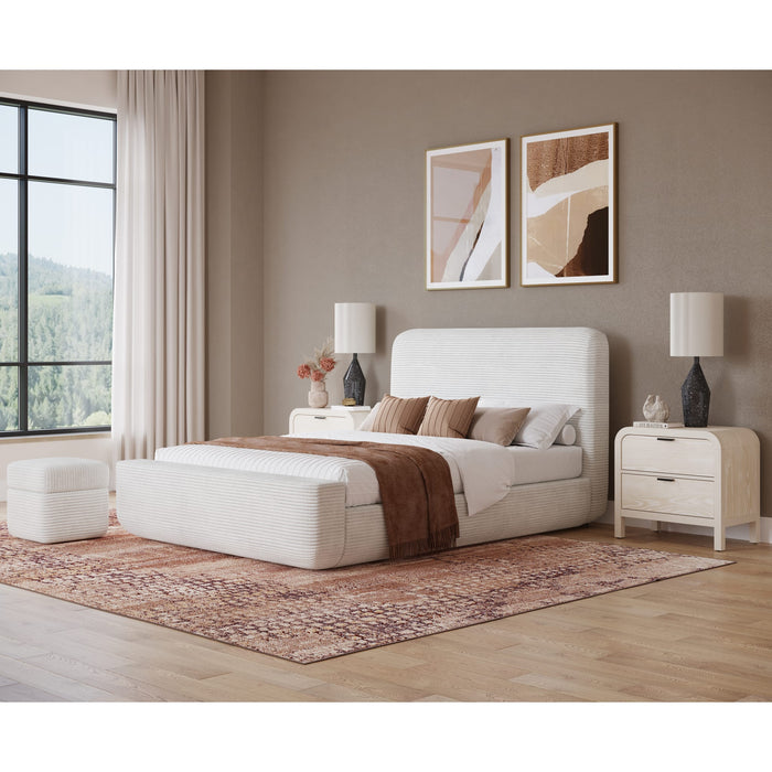 Modus Furniture Wisteria Upholstered Storage Ottoman in Frosty Corduroy 655450464638 RYVM88 Image 4