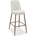 Modus Furniture Wyatt Upholstered Bar Stool in Ricotta Boucle and Bronze Metal 655450458958 PWTA75FMY Image 1