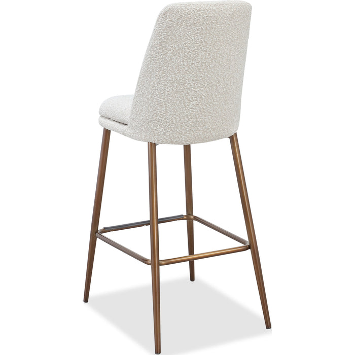 Modus Furniture Wyatt Upholstered Bar Stool in Ricotta Boucle and Bronze Metal 655450458958 PWTA75FMY Image 3