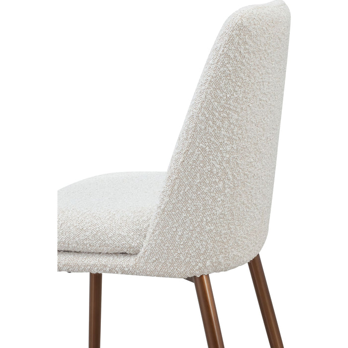Modus Furniture Wyatt Upholstered Bar Stool in Ricotta Boucle and Bronze Metal 655450458958 PWTA75FMY Image 4