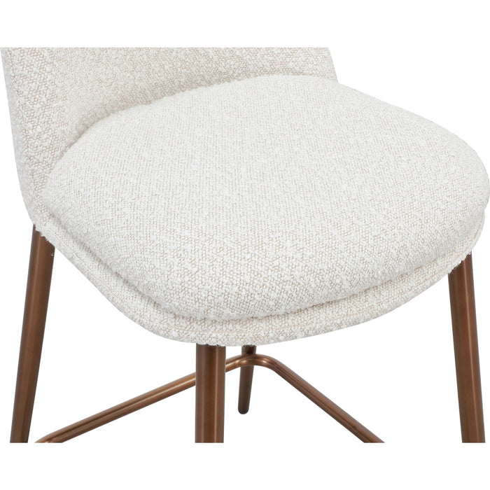 Modus Furniture Wyatt Upholstered Counter Stool in Ricotta Boucle and Bronze Metal 655450458941 PWTA69FMY Image 4