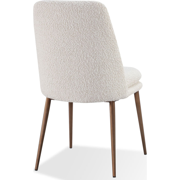 Modus Furniture Wyatt Upholstered Dining Chair in Ricotta Boucle and Bronze Metal 655450423468 PWTA63FMY Image 3