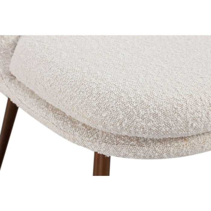 Modus Furniture Wyatt Upholstered Dining Chair in Ricotta Boucle and Bronze Metal 655450423468 PWTA63FMY Image 4