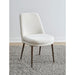 Modus Wyatt Upholstered Dining Chair in Ricotta Boucle and Bronze MetalMain Image