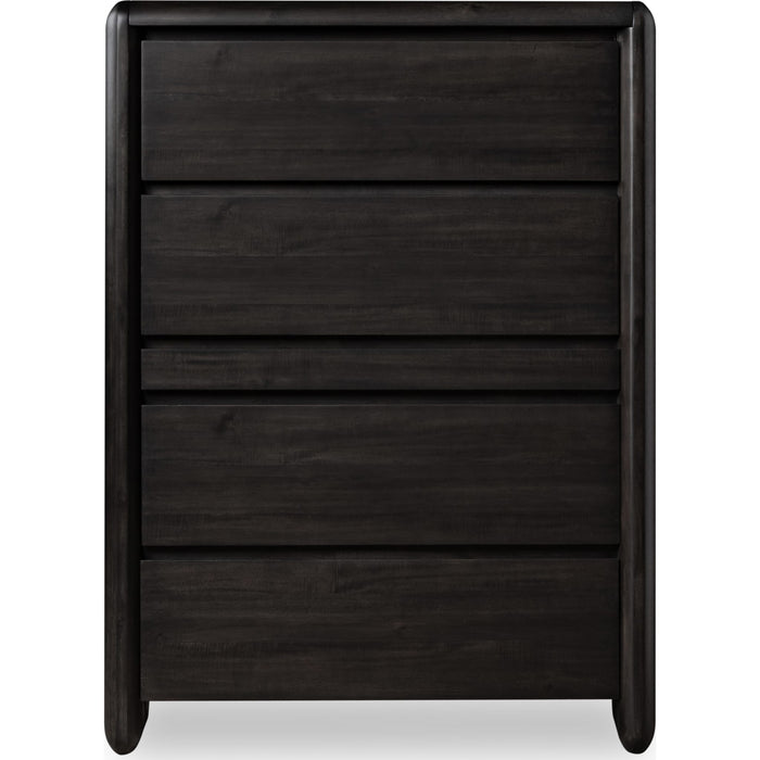 Modus Furniture Xolani Five Drawer Acacia Wood Chest with Jewelry Tray in Jaguar 655450474521 TTXT84 Image 3